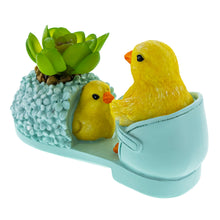 Load image into Gallery viewer, Easter Chick Planter – Decorative Shoe-Shaped Succulent Pot with Floral Accents