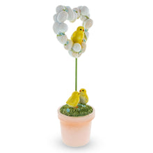 Load image into Gallery viewer, Adorable Chicks Nestled in Heart-Shaped Eggs Pot Easter Decorative Figurine