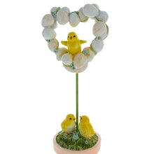 Load image into Gallery viewer, Adorable Chicks Nestled in Heart-Shaped Eggs Pot Easter Decorative Figurine