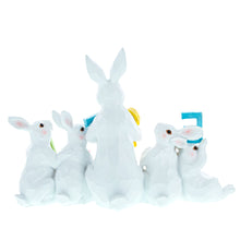 Load image into Gallery viewer, White Bunnies Holding EASTER Letters Figurine 12 Inches