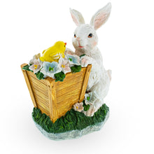 Load image into Gallery viewer, Enchanted Bunny and Chick Amidst Blooms Figurine