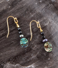 Load image into Gallery viewer, Xavier Abalone Onyx Earrings