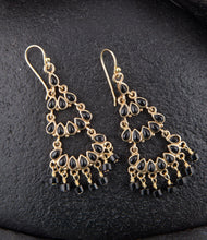Load image into Gallery viewer, Xavier Black Onyx Chandelier Earrings