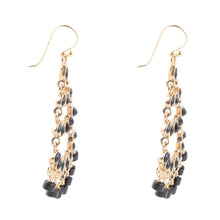 Load image into Gallery viewer, Xavier Black Onyx Chandelier Earrings