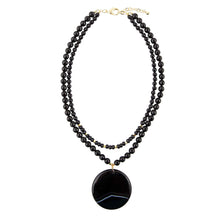 Load image into Gallery viewer, Xavier Black Onyx Pendant Necklace