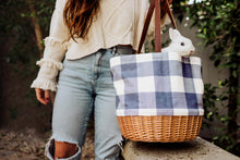 Load image into Gallery viewer, Coronado Canvas and Willow Basket Tote