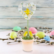 Load image into Gallery viewer, Adorable Chicks Nestled in Heart-Shaped Eggs Pot Easter Decorative Figurine