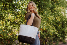 Load image into Gallery viewer, Coronado Canvas and Willow Basket Tote