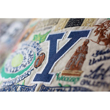 Load image into Gallery viewer, YALE Collegiate Hand-Embroidered Pillow