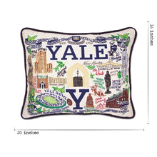 Load image into Gallery viewer, YALE Collegiate Hand-Embroidered Pillow