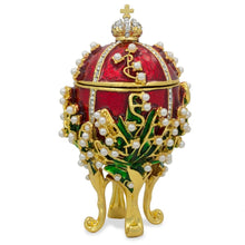 Load image into Gallery viewer, 1898 Lilies of the Valley Royal Imperial Metal Easter Egg 3.5 Inches