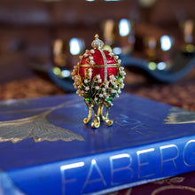 Load image into Gallery viewer, 1898 Lilies of the Valley Royal Imperial Metal Easter Egg 3.5 Inches