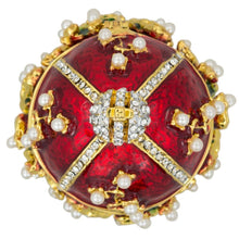 Load image into Gallery viewer, 1898 Lilies of the Valley Royal Imperial Metal Easter Egg 3.5 Inches