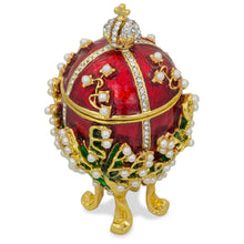 Load image into Gallery viewer, 1898 Lilies of the Valley Royal Imperial Metal Easter Egg 3.5 Inches