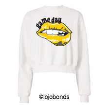 Load image into Gallery viewer, Game Day Lips Cropped Sweatshirt