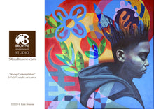Load image into Gallery viewer, &#39;YOUNG CONTEMPLATION&#39; S. Ross Browne Greeting Card: 5x7 Frame Ready