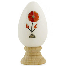 Load image into Gallery viewer, Hand Carved and Inlaid Flowers Gemstone Easter Egg