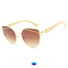 Load image into Gallery viewer, Cat Eye Bamboo Sunglasses