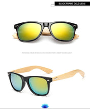 Load image into Gallery viewer, Retro Wood Frame Sunglasses