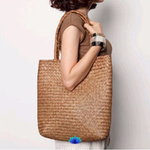 Load image into Gallery viewer, Handmade Rattan Storage Bags with Button