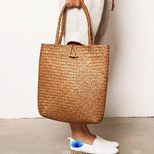 Load image into Gallery viewer, Handmade Rattan Storage Bags with Button