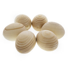 Load image into Gallery viewer, Set of 6 Unfinished Unpainted Wooden Ukrainian Eggs Craft DIY
