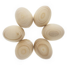 Load image into Gallery viewer, Set of 6 Unfinished Unpainted Wooden Ukrainian Eggs Craft DIY