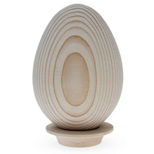 Load image into Gallery viewer, Goose Size Unfinished Blank Wooden Eggs on a Stand 3.7 Inches