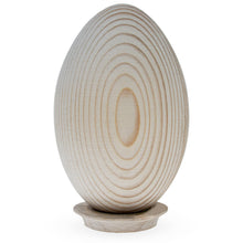 Load image into Gallery viewer, Extra Large Goose Size Unfinished Unpainted Wooden Eggs on a Stand 4.6 Inches