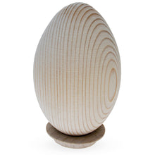 Load image into Gallery viewer, Extra Large Goose Size Unfinished Unpainted Wooden Eggs on a Stand 4.6 Inches
