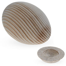 Load image into Gallery viewer, Extra Large Goose Size Unfinished Unpainted Wooden Eggs on a Stand 4.6 Inches