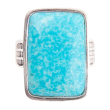 Load image into Gallery viewer, Zion Blue Turquoise and Sterling Silver Ring