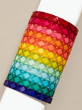 Load image into Gallery viewer, Quilted Resin Bangle Bracelet -WHITE