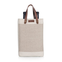 Load image into Gallery viewer, Pinot Jute 2 Bottle Insulated Wine Bag